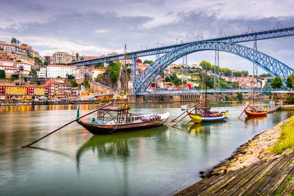 Vistas del río Duero en Oporto