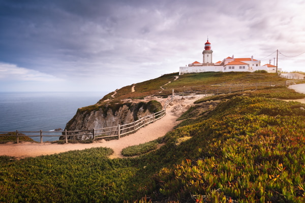 Vista del faro del Cabo da Roca en la Región de Sintra.