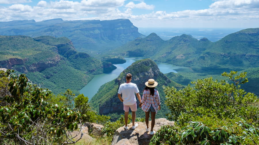 Ruta Panorama Sudáfrica, cañón del río Blyde con los tres rondavels