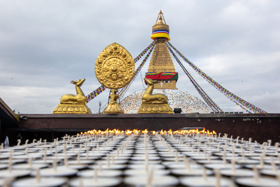 Sitio del Patrimonio Mundial de la UNESCO Boudhanath Stupa Kathm