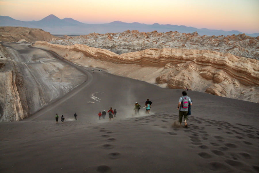Valle de la luna en el desierto de Atacama